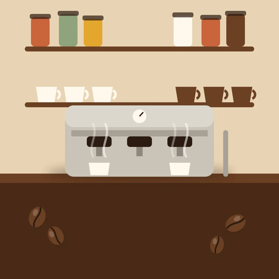 La barra de café